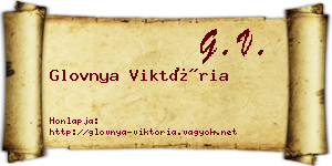 Glovnya Viktória névjegykártya